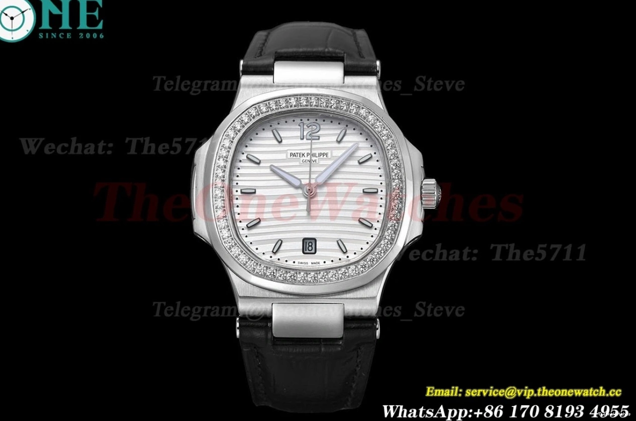 Diamond Textured White MY8215 LE SS GDF Nautilus 40mm Dial 1228